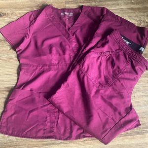 Grey’ Anatomy scrubs. Size medium. Color wine